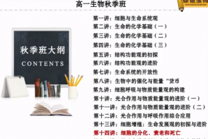 高途徐京2021秋季高一生物秋季系统班秋季班更新15讲